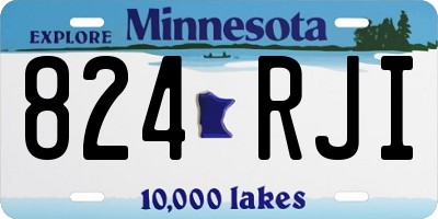 MN license plate 824RJI