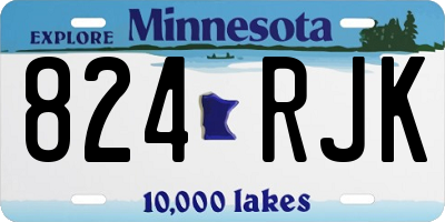 MN license plate 824RJK