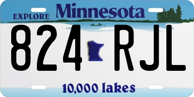 MN license plate 824RJL