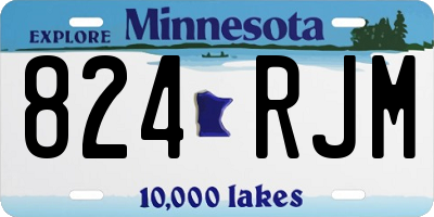 MN license plate 824RJM