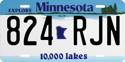 MN license plate 824RJN