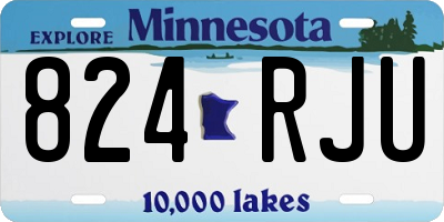 MN license plate 824RJU