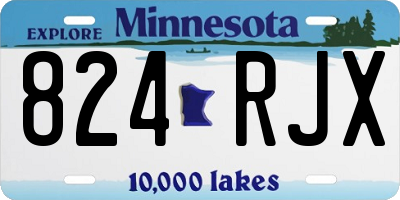 MN license plate 824RJX