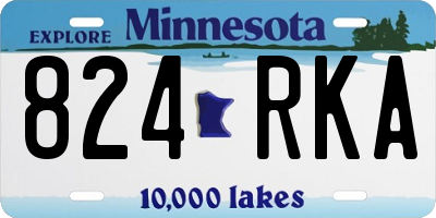 MN license plate 824RKA