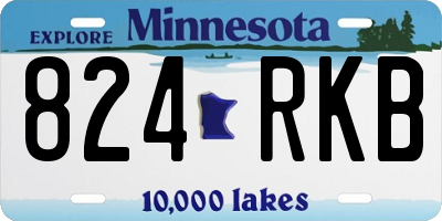 MN license plate 824RKB