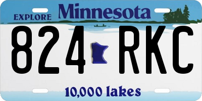 MN license plate 824RKC