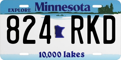 MN license plate 824RKD