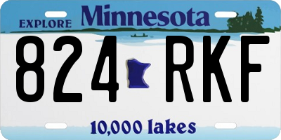 MN license plate 824RKF