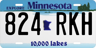 MN license plate 824RKH
