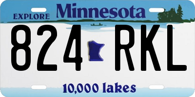MN license plate 824RKL