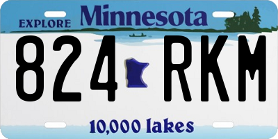 MN license plate 824RKM