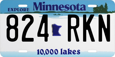 MN license plate 824RKN