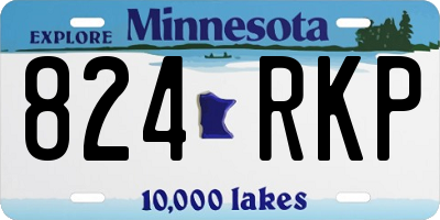 MN license plate 824RKP