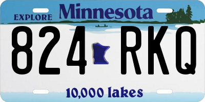 MN license plate 824RKQ