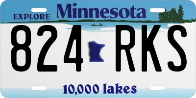 MN license plate 824RKS