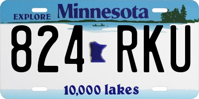 MN license plate 824RKU