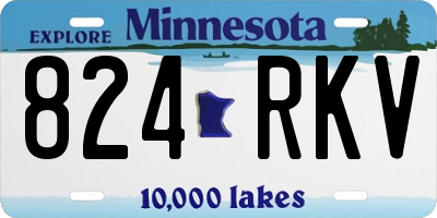 MN license plate 824RKV