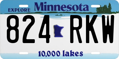 MN license plate 824RKW