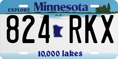 MN license plate 824RKX