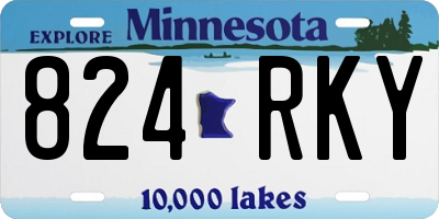 MN license plate 824RKY