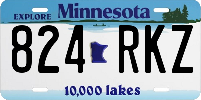 MN license plate 824RKZ