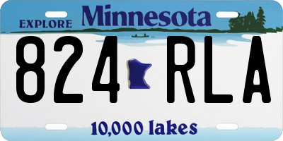 MN license plate 824RLA