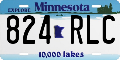 MN license plate 824RLC