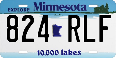 MN license plate 824RLF