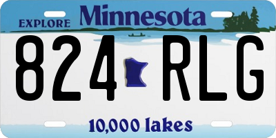 MN license plate 824RLG