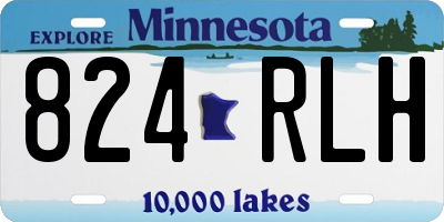 MN license plate 824RLH