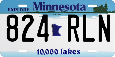 MN license plate 824RLN