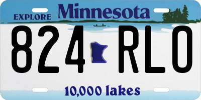 MN license plate 824RLO