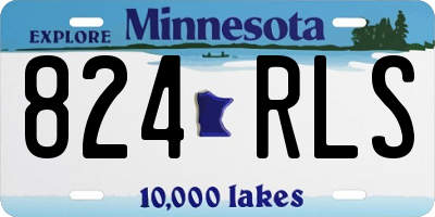 MN license plate 824RLS
