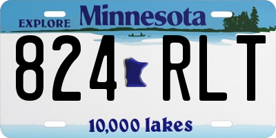 MN license plate 824RLT