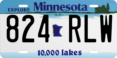 MN license plate 824RLW