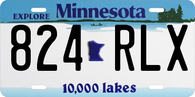 MN license plate 824RLX