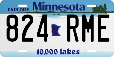 MN license plate 824RME