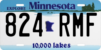 MN license plate 824RMF