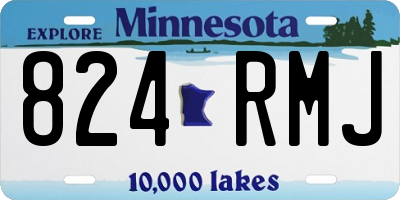 MN license plate 824RMJ