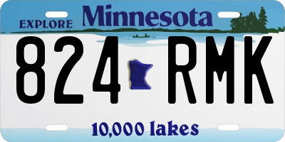 MN license plate 824RMK