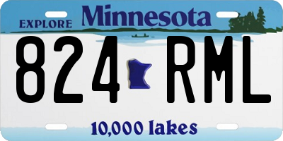 MN license plate 824RML