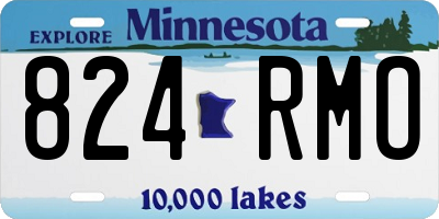 MN license plate 824RMO