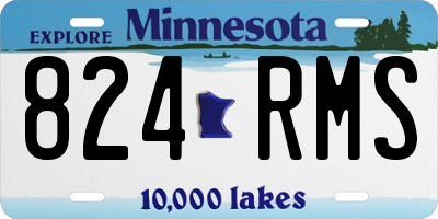 MN license plate 824RMS