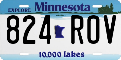 MN license plate 824ROV