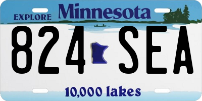 MN license plate 824SEA