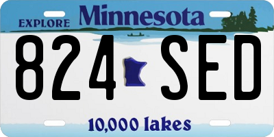 MN license plate 824SED