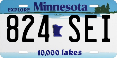 MN license plate 824SEI