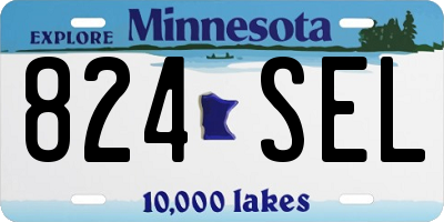 MN license plate 824SEL