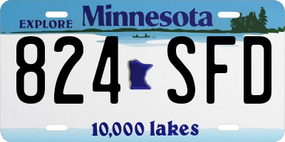 MN license plate 824SFD