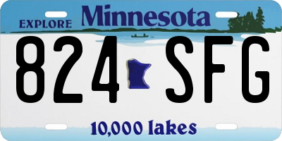 MN license plate 824SFG